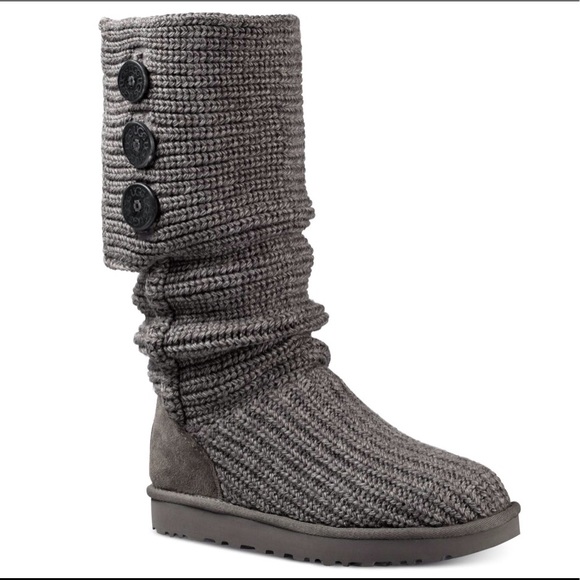 UGG Shoes - UGG Grey Cardy Tall Sweater Boot